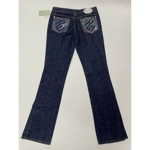Rocawear jeans 9 Blue studded Multiple Color Back Pocket